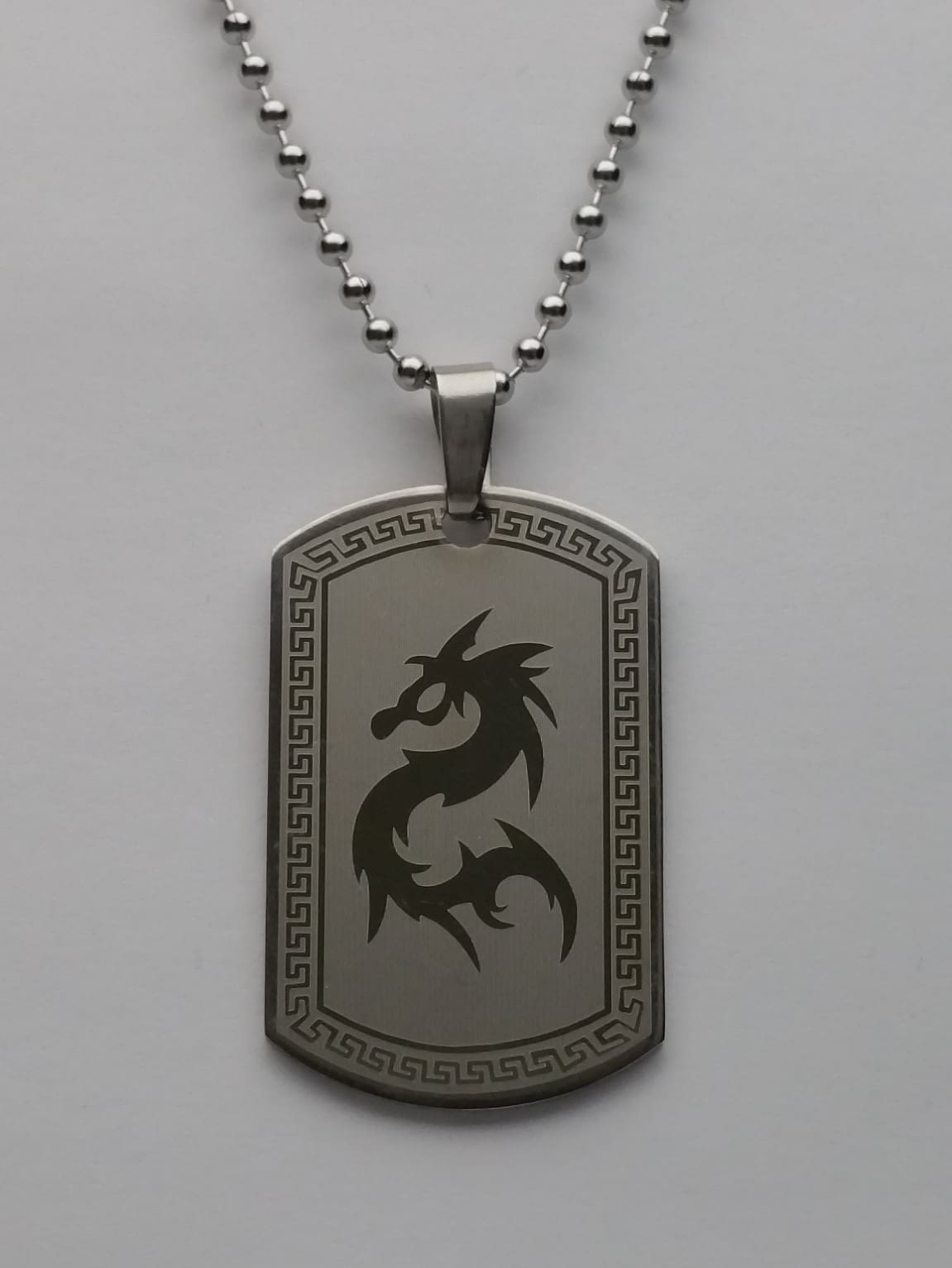 Dragon Stainless Steel Dog Tag - Tachyonized