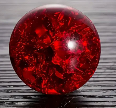 Fire and Ice Crystal Sphere with Tachyon - 60mm