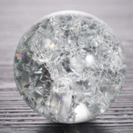 Fire and Ice Crystal Sphere with Tachyon - 60mm