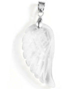 Crystal Quartz Angel Wing Pendant