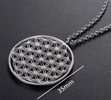 Flower of Life" Stainless Steel Necklace and Pendant