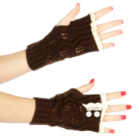 Fingerless Gloves with lace