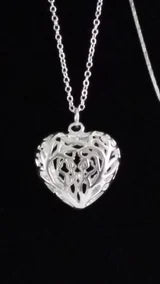 Puffy Sterling Silver 925 heart