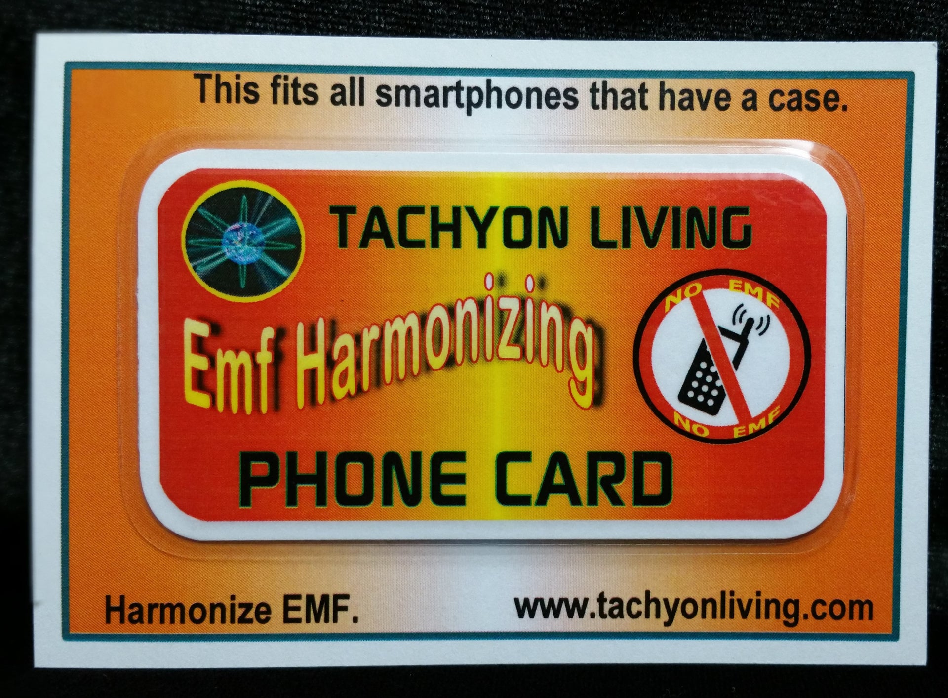 Tachyonized Cell Phone Card
